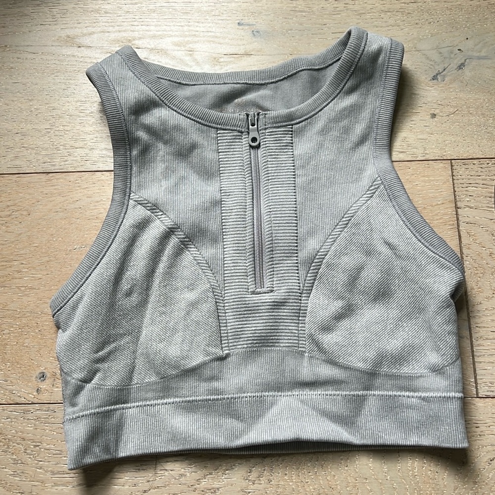 Aerie OFFLINE Seamless Zip Front Sports Bra Size s